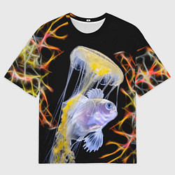 Мужская футболка оверсайз Медуза