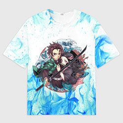 Мужская футболка оверсайз KIMETSU NO YAIBA