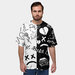 Футболка оверсайз мужская LIL PEEP, цвет: 3D-принт — фото 2