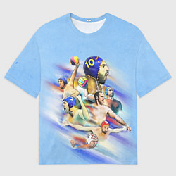 Футболка оверсайз мужская Water polo players, цвет: 3D-принт