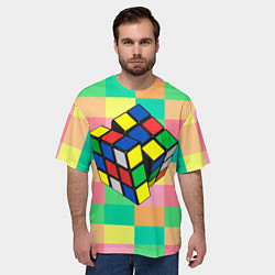 Футболка оверсайз мужская Кубик Рубика, цвет: 3D-принт — фото 2