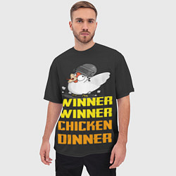 Футболка оверсайз мужская Winner Chicken Dinner, цвет: 3D-принт — фото 2