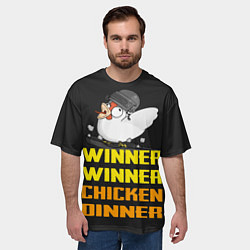 Футболка оверсайз мужская Winner Chicken Dinner, цвет: 3D-принт — фото 2