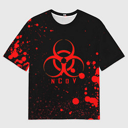 Футболка оверсайз мужская NCoV, цвет: 3D-принт