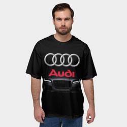 Футболка оверсайз мужская AUDI, цвет: 3D-принт — фото 2