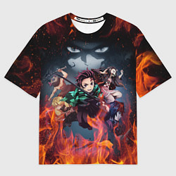 Футболка оверсайз мужская KIMETSU NO YAIBA, цвет: 3D-принт