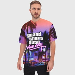 Футболка оверсайз мужская Grand Theft Auto Vice City, цвет: 3D-принт — фото 2