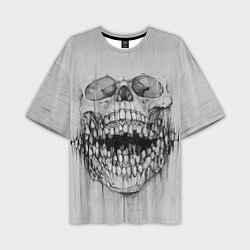 Мужская футболка оверсайз Dentist skull