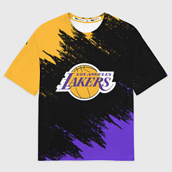 Футболка оверсайз мужская LA LAKERS, цвет: 3D-принт