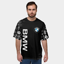 Футболка оверсайз мужская BMW, цвет: 3D-принт — фото 2