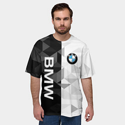 Футболка оверсайз мужская BMW, цвет: 3D-принт — фото 2
