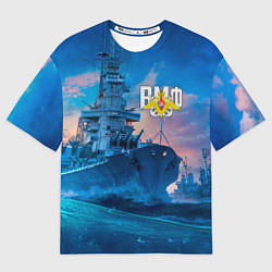 Футболка оверсайз мужская ВМФ, цвет: 3D-принт