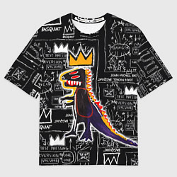 Футболка оверсайз мужская Динозавр в короне от Баския, цвет: 3D-принт