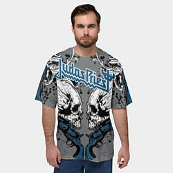 Футболка оверсайз мужская Judas Priest, цвет: 3D-принт — фото 2