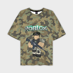 Футболка оверсайз мужская Roblox 23 February Camouflage, цвет: 3D-принт