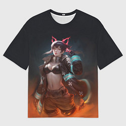 Мужская футболка оверсайз Fire Force