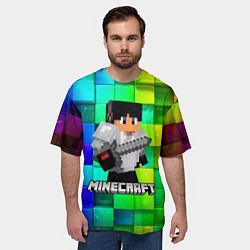 Футболка оверсайз мужская Minecraft Майнкрафт, цвет: 3D-принт — фото 2