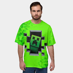 Футболка оверсайз мужская MINECRAFT, цвет: 3D-принт — фото 2