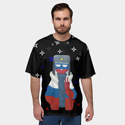 Футболка оверсайз мужская CountryHumans, цвет: 3D-принт — фото 2