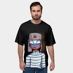 Футболка оверсайз мужская CountryHumans - Россия, цвет: 3D-принт — фото 2