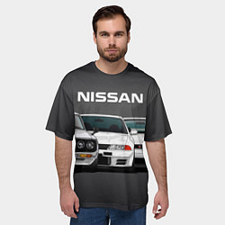 Футболка оверсайз мужская NISSAN, цвет: 3D-принт — фото 2