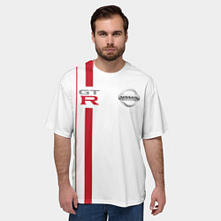 Футболка оверсайз мужская NISSAN GTR, цвет: 3D-принт — фото 2