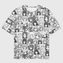 Футболка оверсайз мужская Аниме девушки, цвет: 3D-принт