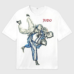 Футболка оверсайз мужская Борьба Дзюдо, цвет: 3D-принт
