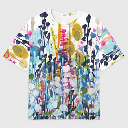 Футболка оверсайз мужская Watercolor Flowers, цвет: 3D-принт