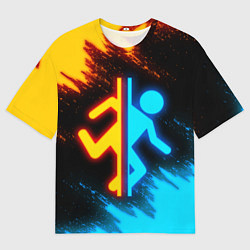 Футболка оверсайз мужская PORTAL, цвет: 3D-принт