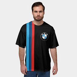 Футболка оверсайз мужская BMW, цвет: 3D-принт — фото 2