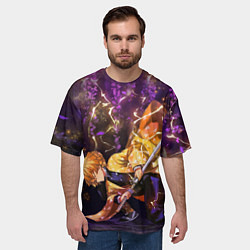 Футболка оверсайз мужская KIMETSU NO YAIBA, цвет: 3D-принт — фото 2