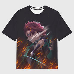 Мужская футболка оверсайз KIMETSU NO YAIBA