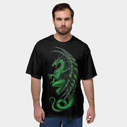 Футболка оверсайз мужская Green Dragon, цвет: 3D-принт — фото 2