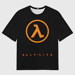 Мужская футболка оверсайз Half-life orange logo