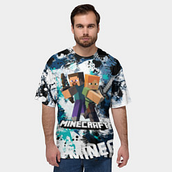 Футболка оверсайз мужская Minecraft Майнкрафт, цвет: 3D-принт — фото 2