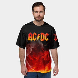 Футболка оверсайз мужская ACDC, цвет: 3D-принт — фото 2