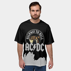 Футболка оверсайз мужская ACDC, цвет: 3D-принт — фото 2