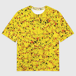 Футболка оверсайз мужская Пикачу, цвет: 3D-принт