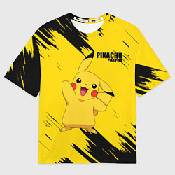 Футболка оверсайз мужская PIKACHU: PIKA PIKA, цвет: 3D-принт