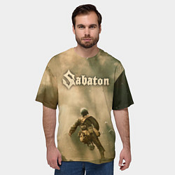 Футболка оверсайз мужская Sabaton, цвет: 3D-принт — фото 2