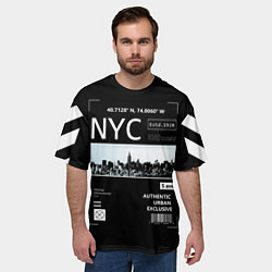 Футболка оверсайз мужская Off-White: NYC, цвет: 3D-принт — фото 2