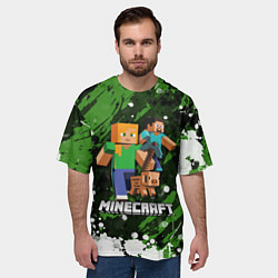 Футболка оверсайз мужская Minecraft Майнкрафт, цвет: 3D-принт — фото 2
