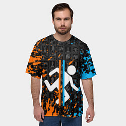 Футболка оверсайз мужская PORTAL 2, цвет: 3D-принт — фото 2