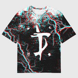 Футболка оверсайз мужская DOOM ETERNAL GLITCH, цвет: 3D-принт