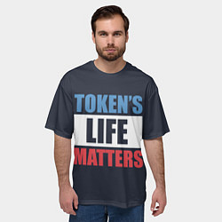 Футболка оверсайз мужская TOKENS LIFE MATTERS, цвет: 3D-принт — фото 2