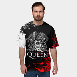 Футболка оверсайз мужская QUEEN, цвет: 3D-принт — фото 2