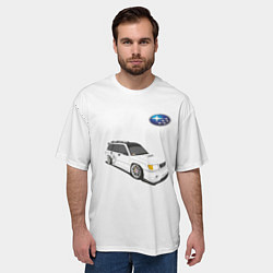Футболка оверсайз мужская SUBARU, цвет: 3D-принт — фото 2