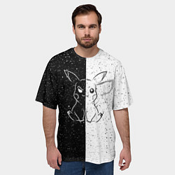 Футболка оверсайз мужская ПИКАЧУ, цвет: 3D-принт — фото 2