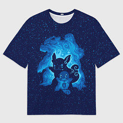 Футболка оверсайз мужская Сквиртл Эша, цвет: 3D-принт